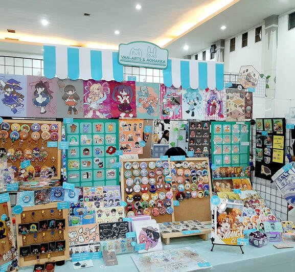 Van-arts and Aohakka booth at Comipara 6 (2026)